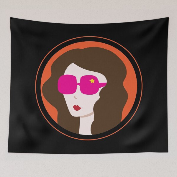 Item preview, brunette woman with sunglasses designed and sold by Catcrea.