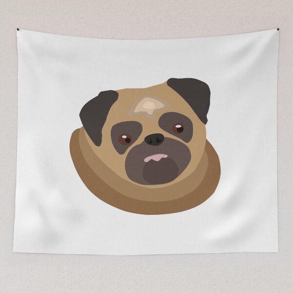 Item preview, Cute fat pug – drawing of a puppy pug designed and sold by plumpjose.