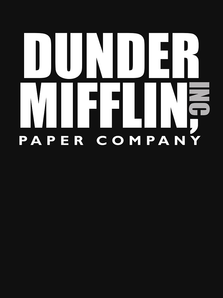 The Dunder Office Mifflin Inc. Diseño, camiseta, camiseta, camiseta, jersey, póster, idea de regalo divertida original, la mejor cita de Dwight de de clothorama