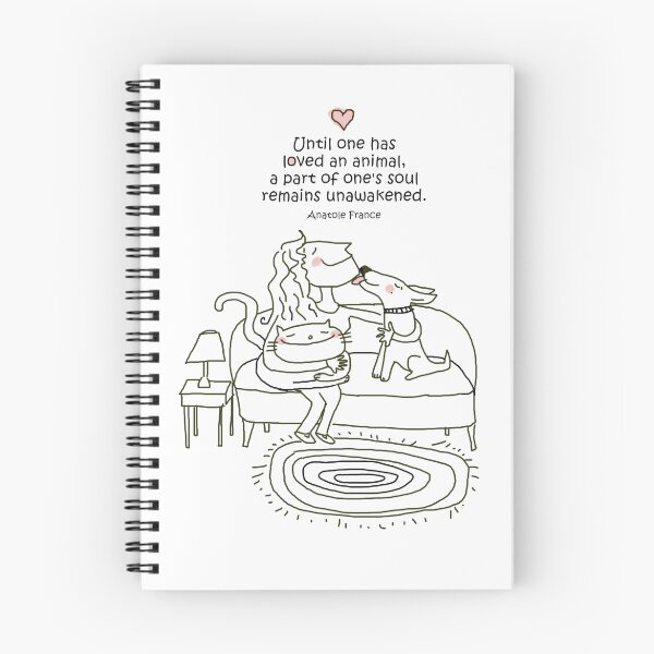 Item preview, Animal soul ... quote / Cat & dog & human doodle designed and sold by eyecreate.