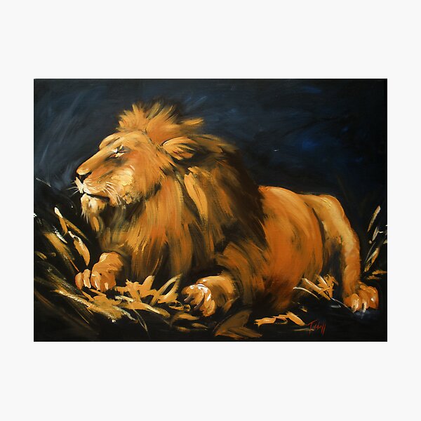 Item preview, Contentment, the resting lion designed and sold by Brian Tisdall.