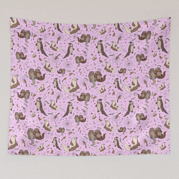 Item preview, Otters in Pink designed and sold by Nemki.