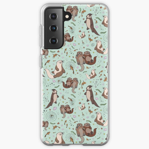 Otters in Blue Samsung Galaxy Soft Case
