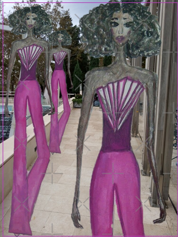 FASHION ART GIRL IN A PINK JUMPSUIT by IvanaKada