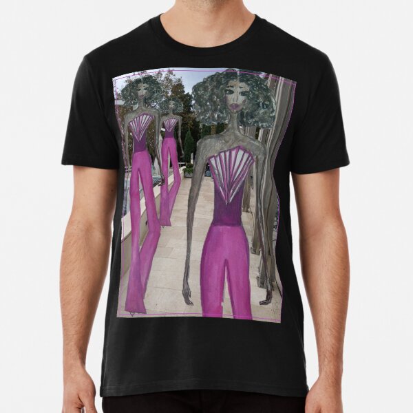 FASHION ART GIRL IN A PINK JUMPSUIT Premium T-Shirt