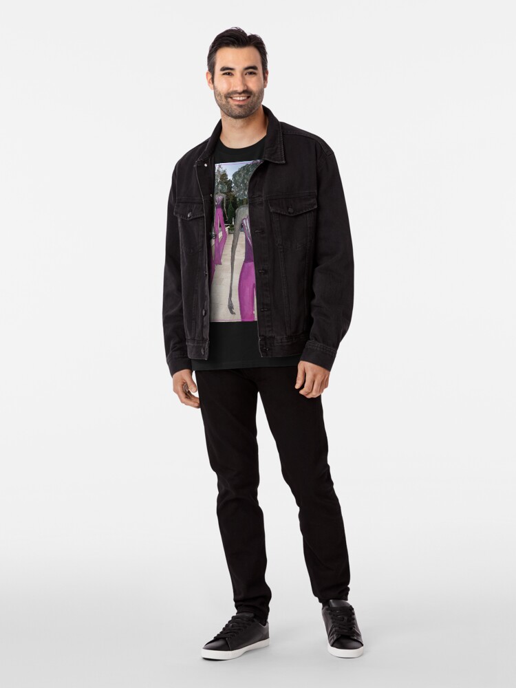 Alternate view of FASHION ART GIRL IN A PINK JUMPSUIT Premium T-Shirt