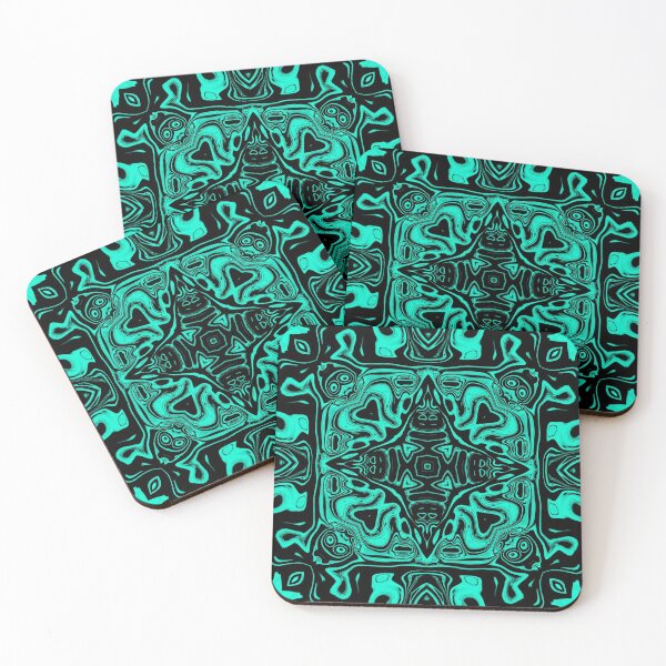 Item preview, Monochrome Turquoise Mosaic, Pattern 1, by Bennydoscope designed and sold by Bennydoscope.