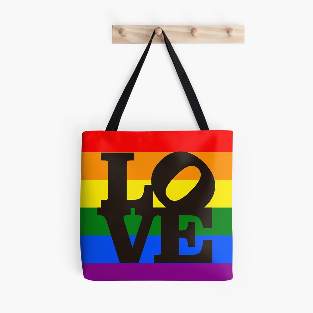 Rainbow Heart Love is Love Pride Embroidered Cotton Canvas Market Bag. –  Kellytwins