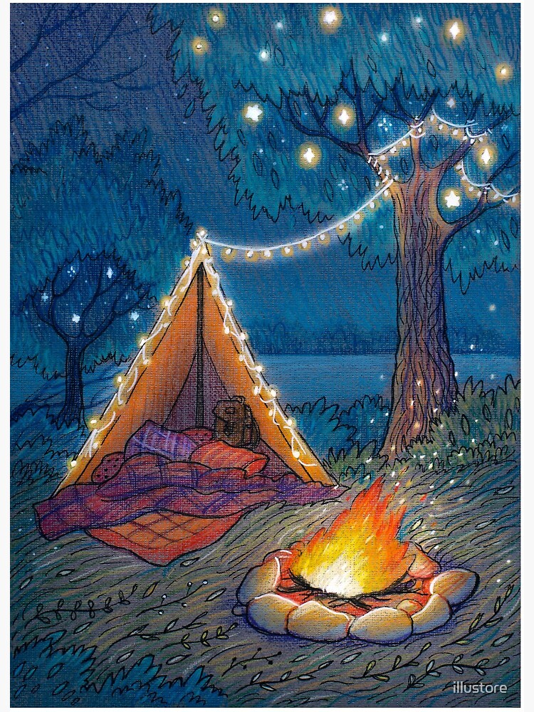 Summer campfire | Art Board Print