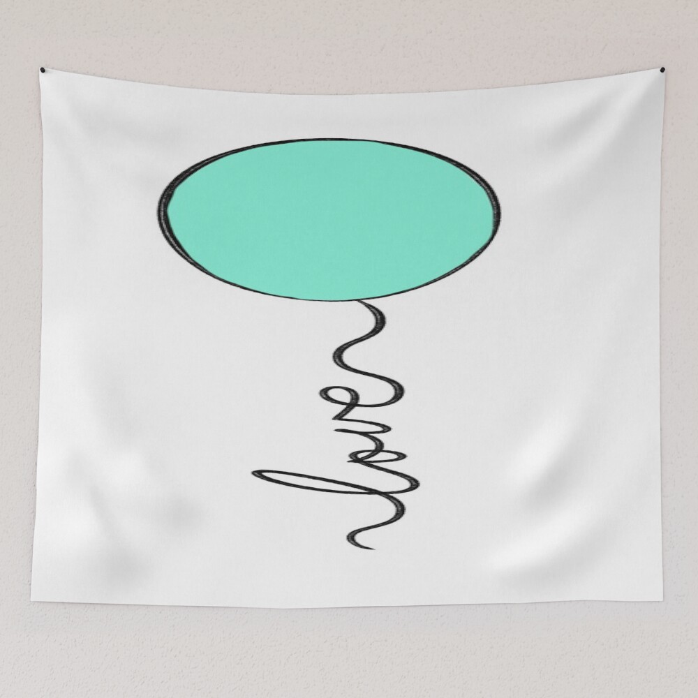 Love Balloon on a tapestry