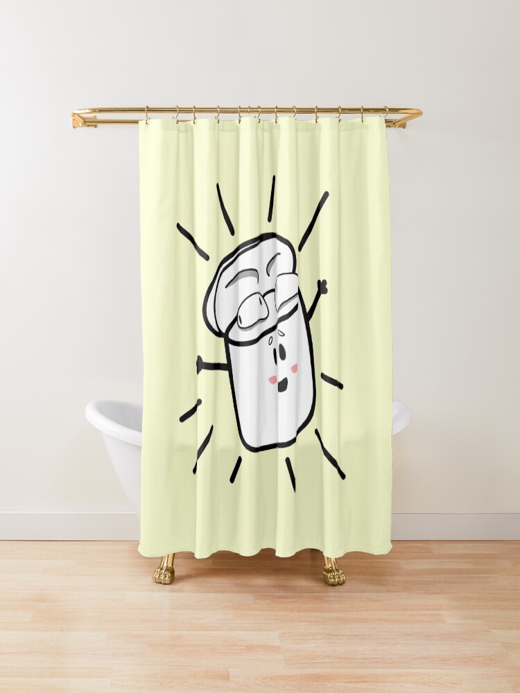"AirPods Buddy" Shower Curtain by notbrandoon Redbubble