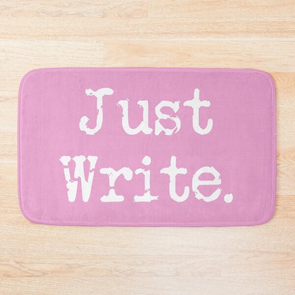 Item preview, Just Write. Vertical White Type Pretty Pink designed and sold by TeaRoseWriter.