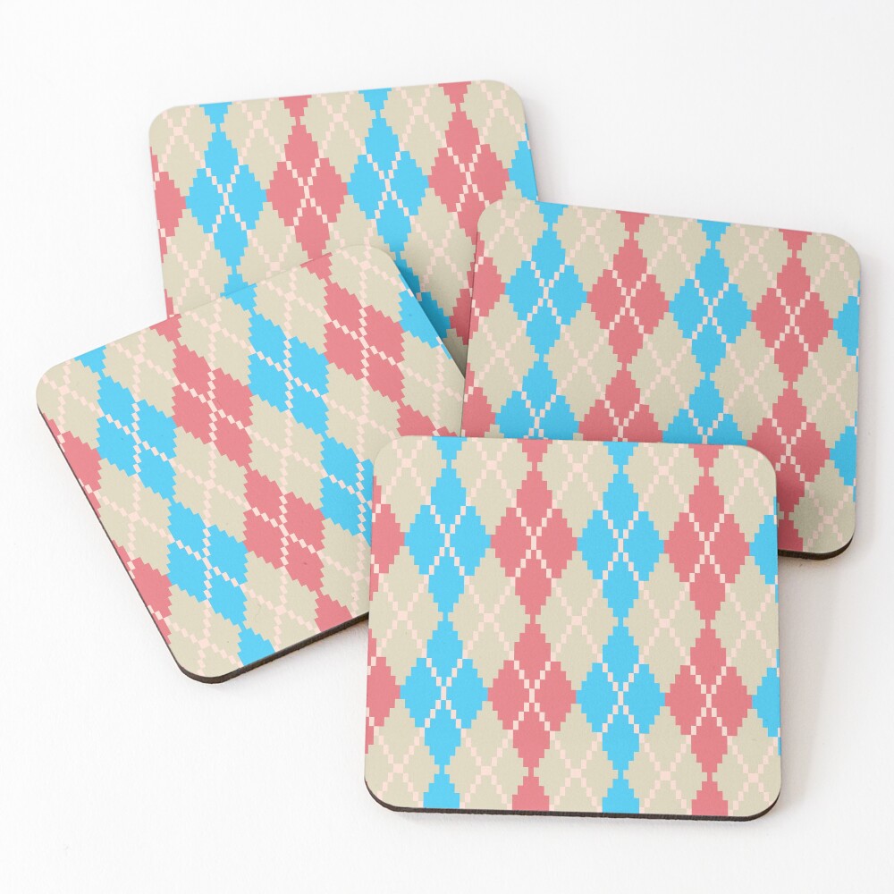 At the Beach Argyle Coasters (Set of 4)