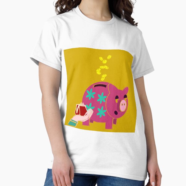 Save money with this cute piggy bank Classic T-Shirt
