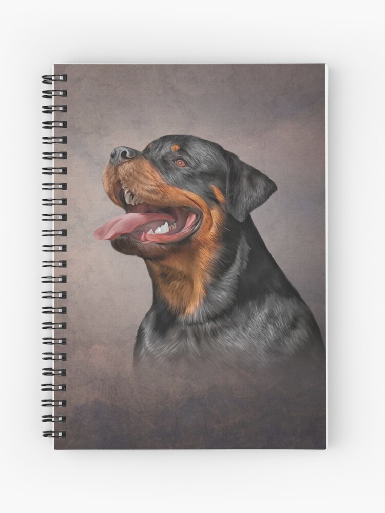 Cuaderno de espiral «Dibujo perro rottweiler» de bonidog | Redbubble