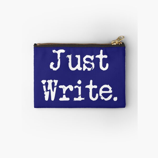 Item preview, Just Write. Vertical White Type Midnight Blue designed and sold by TeaRoseWriter.