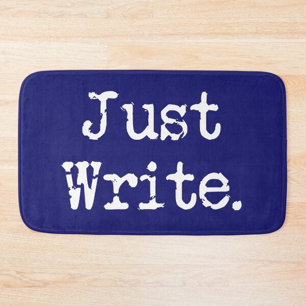 Item preview, Just Write. Vertical White Type Midnight Blue designed and sold by TeaRoseWriter.