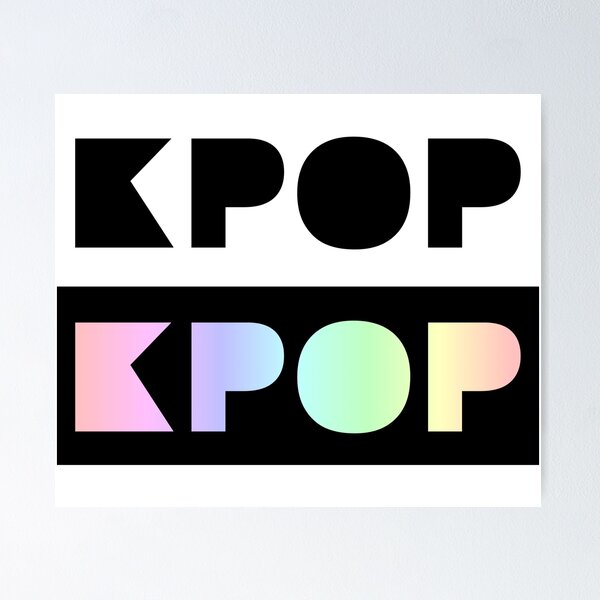 Item preview, Kpop Typography (pastel rainbow) designed and sold by BetweenTwoPages.