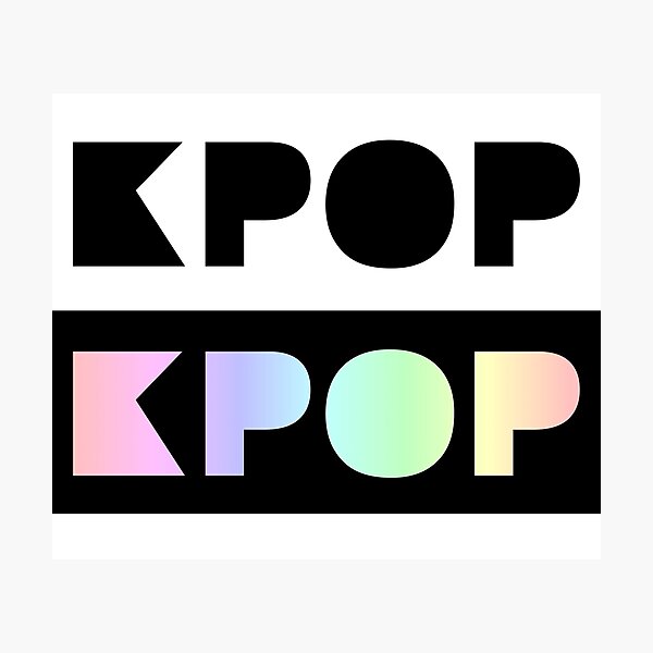 Item preview, Kpop Typography (pastel rainbow) designed and sold by BetweenTwoPages.