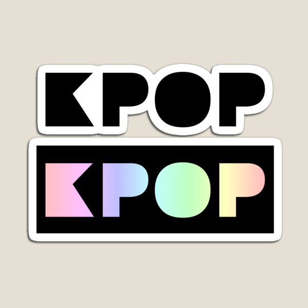 Item preview, Kpop Typography (pastel rainbow) designed and sold by BetweenTwoPages.