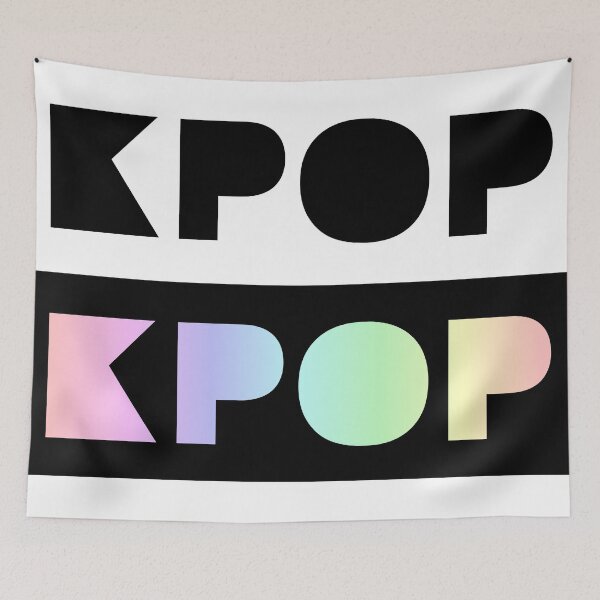 Item preview, Kpop Typography (pastel rainbow) designed and sold by BetweenTwoPages.