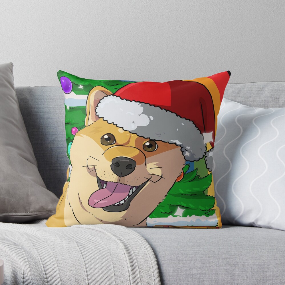 shiba throw pillow