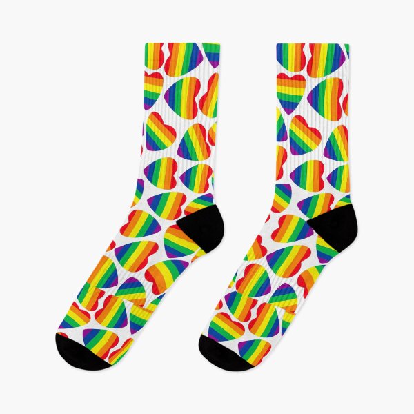 Item preview, Hearts forms with gay pride flag inside on white . designed and sold by IaroslavB.