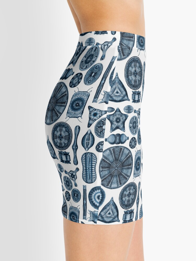 Alternate view of Ernst Haeckel Diatoms Navy Blue Mini Skirt
