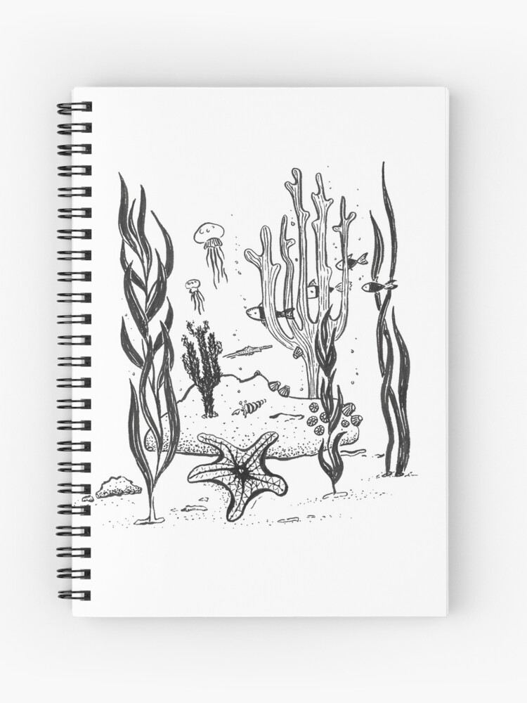 SOSOMOONGOO Above the sea spiral A4 size drawing notebook