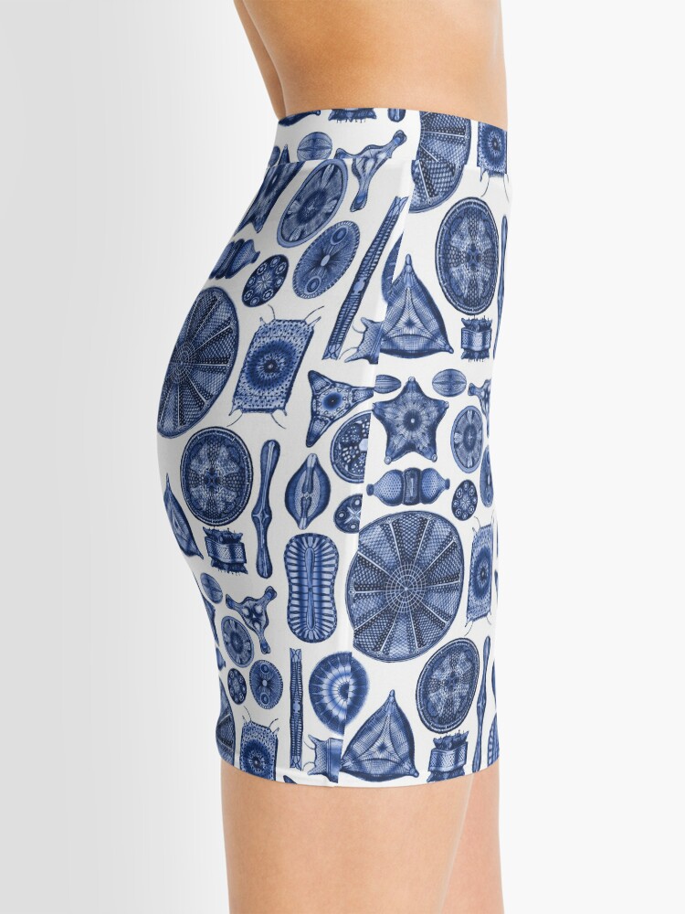 Alternate view of Ernst Haeckel Diatoms Indigo Blue Mini Skirt