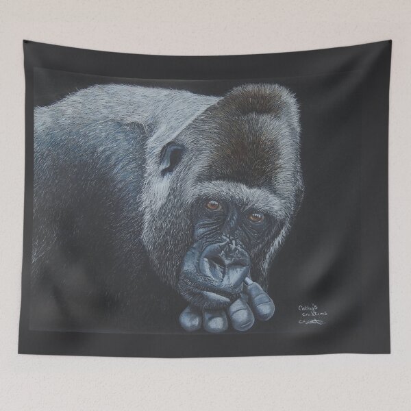 Item preview, Silver back Gorilla "contemplation" designed and sold by cathyscreations.
