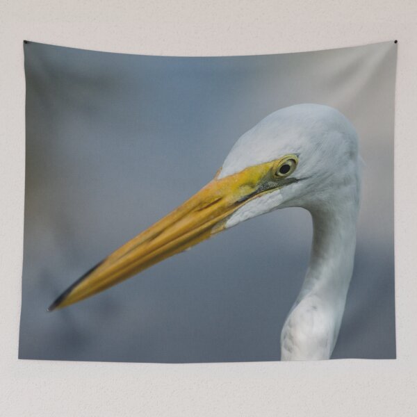 Item preview, Large egret in wildlife preserve designed and sold by KensLensDesigns.