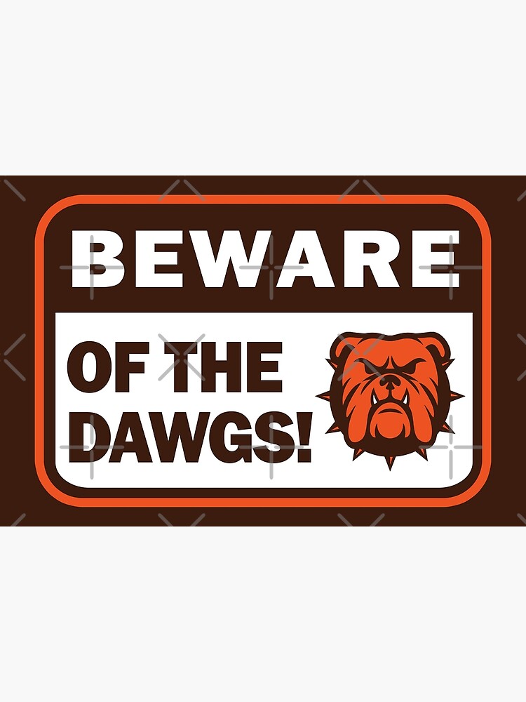 Cleveland Browns Beer Dog Shirt - Dawg Pound - Sticker