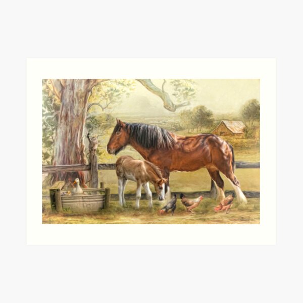 Farmyard Friends Art Print