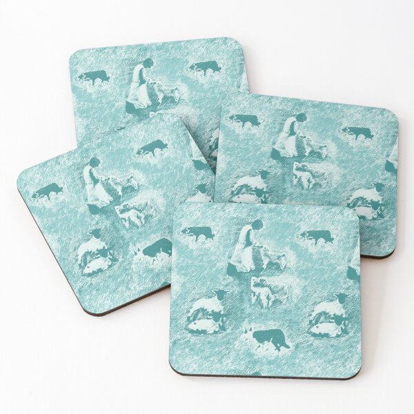 Item preview, Feeding Da Caddy - Turquoise (sheep, lamb, sheepdog) designed and sold by Juliewdesigns.