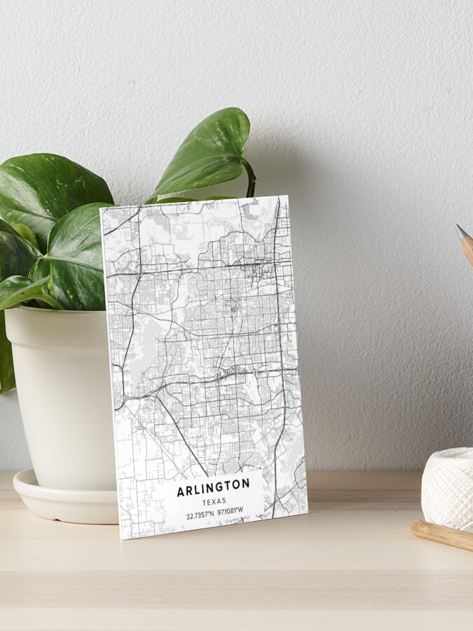 Arlington Texas Map &quot; Art Board Print for Sale by Kara515 | Redbubble