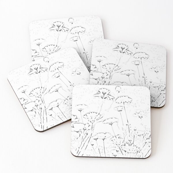 Item preview, Grey and white Marigold  designed and sold by Marju Rose.
