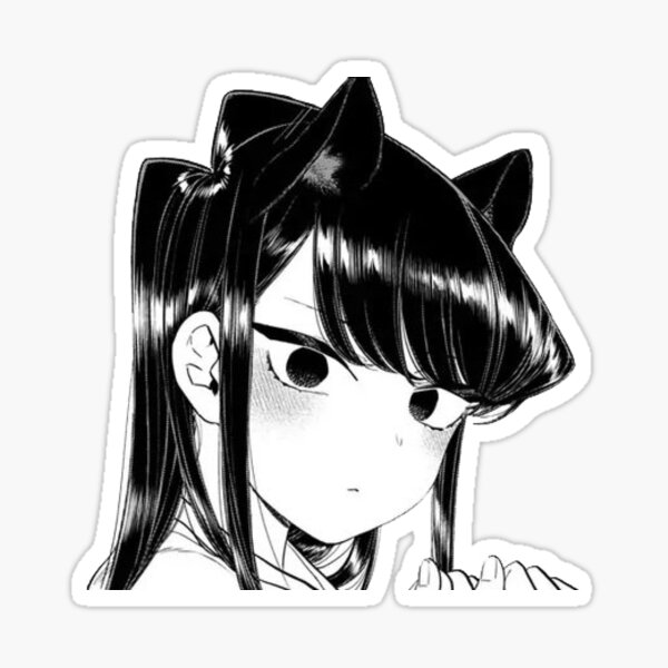 Komi Shouko Cat Face - Komi-san wa, Comyushou desu. Sticker
