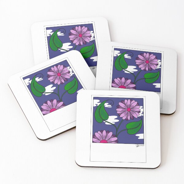 Artikelvorschau, Purpurrotes Gänseblümchen-Polaroid entworfen und verkauft von Handmadebyjessm.