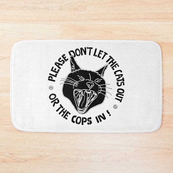 Item preview, don't let the cats out or the cops in designed and sold by craftordiy.art.