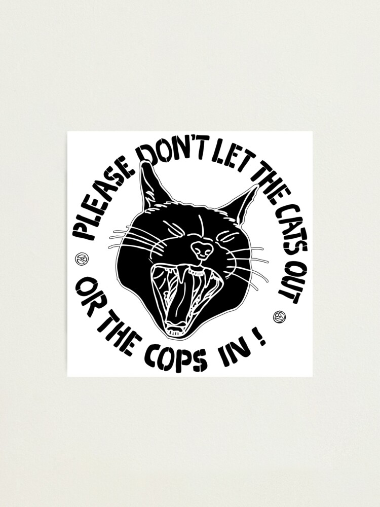 Alternate view of don't let the cats out or the cops in Photographic Print