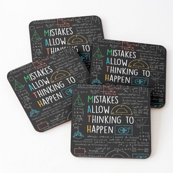 Item preview, Mistakes Allow Thinking to Happen - Math Teacher Quotes Funny maths designed and sold by johnii1422.