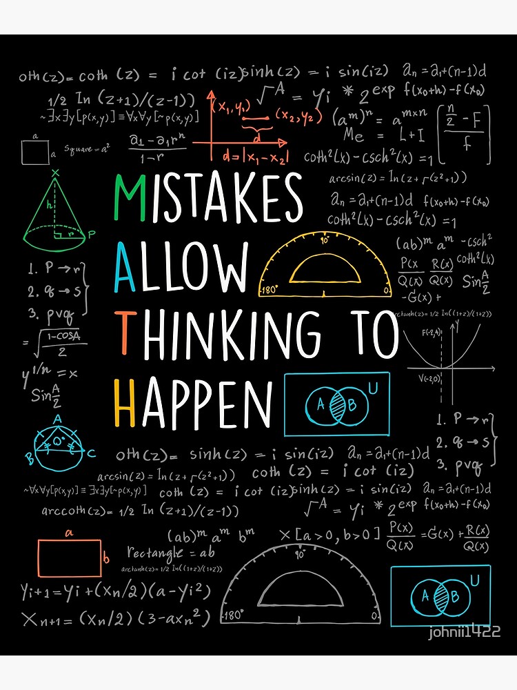 Mistakes Allow Thinking to Happen - Math Teacher Quotes Funny