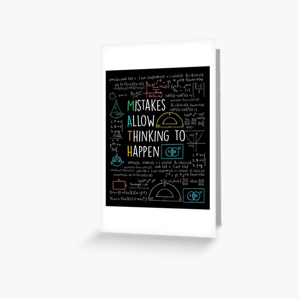 Item preview, Mistakes Allow Thinking to Happen - Math Teacher Quotes Funny maths designed and sold by johnii1422.
