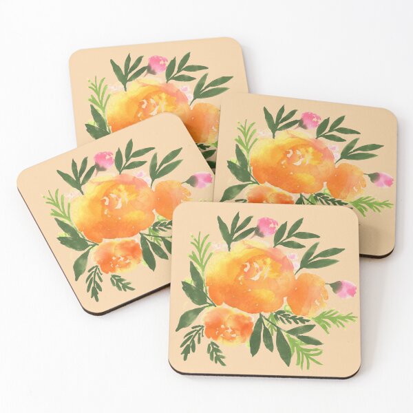 Item preview, Orange Watercolor Roses designed and sold by hatimelhag.