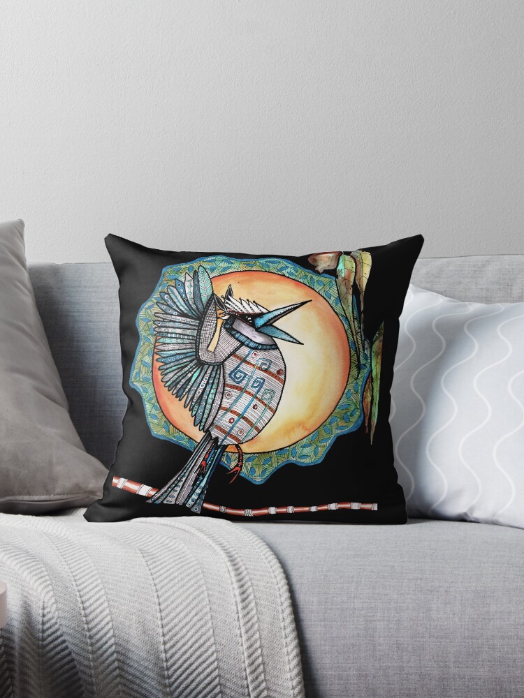 Throw Pillow, Kooka in the sky designed and sold by Jenny Wood