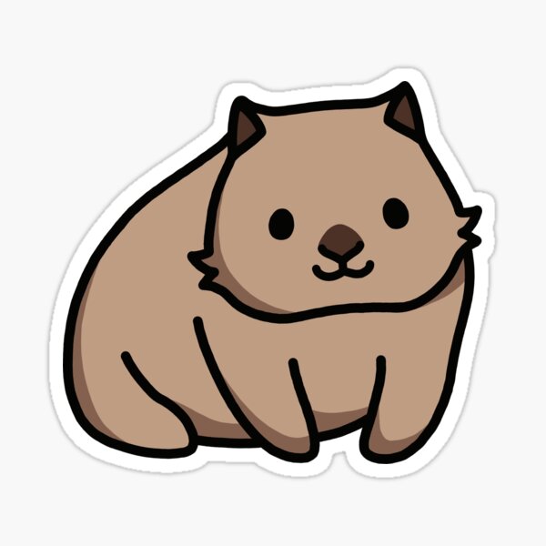 wombat apple laptop sticker