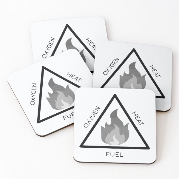Item preview, Fire Triangle ⁠— Monochrome Black on White designed and sold by Surferweb.