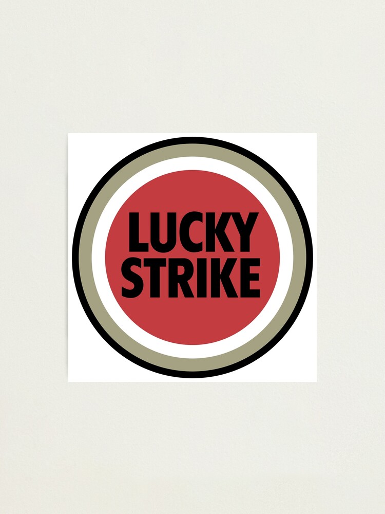 Lucky Strike Logo Rot Schwarz Fotodruck Von Janstark Redbubble