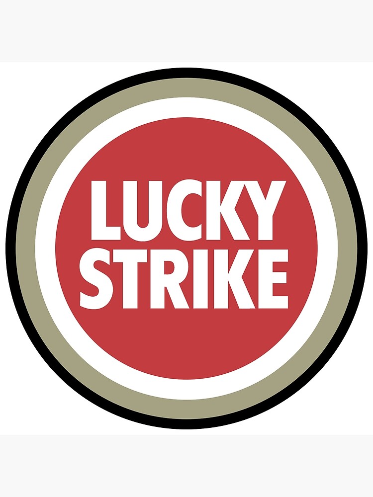 Lucky Strike Logo Red White Greeting Card By Janstark Redbubble